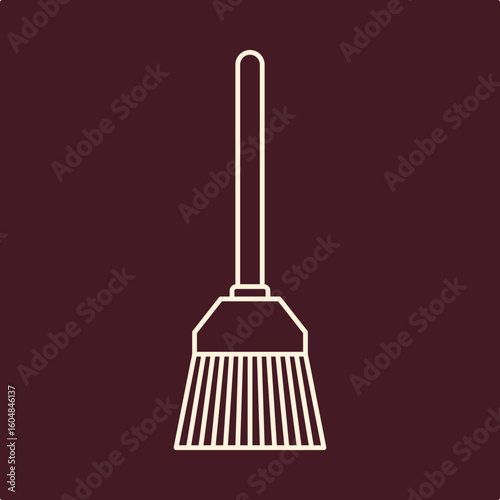 Broom trendy useful important vector Illustration design magnificent colorful background