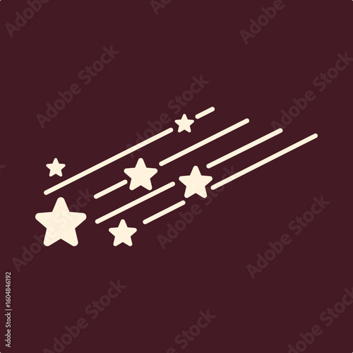 Falling Star trendy useful important vector Illustration design magnificent colorful background
