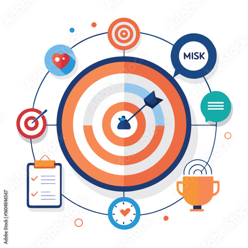 Strategic approach targeting goals visualization conceptualizing product launch plan and business development activities