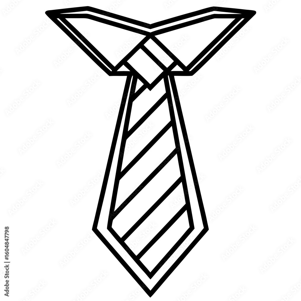 Line Art Necktie Icon for Business, Formal Wear, and Professional Style
Line Art Necktie Icon for Business, Formal Wear, and Professional Style