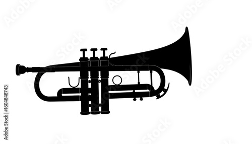 Silhouette of a trumpet
