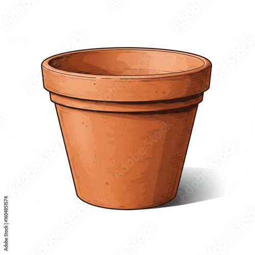 Classic terracotta pot for vibrant plants and gardening projects, perfect for home decor and growth