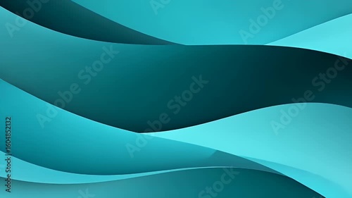 Smooth gradient waves in cyan tones