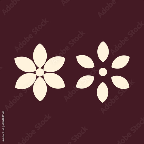 Double Flowers trendy useful important vector Illustration design ravishing colorful background
