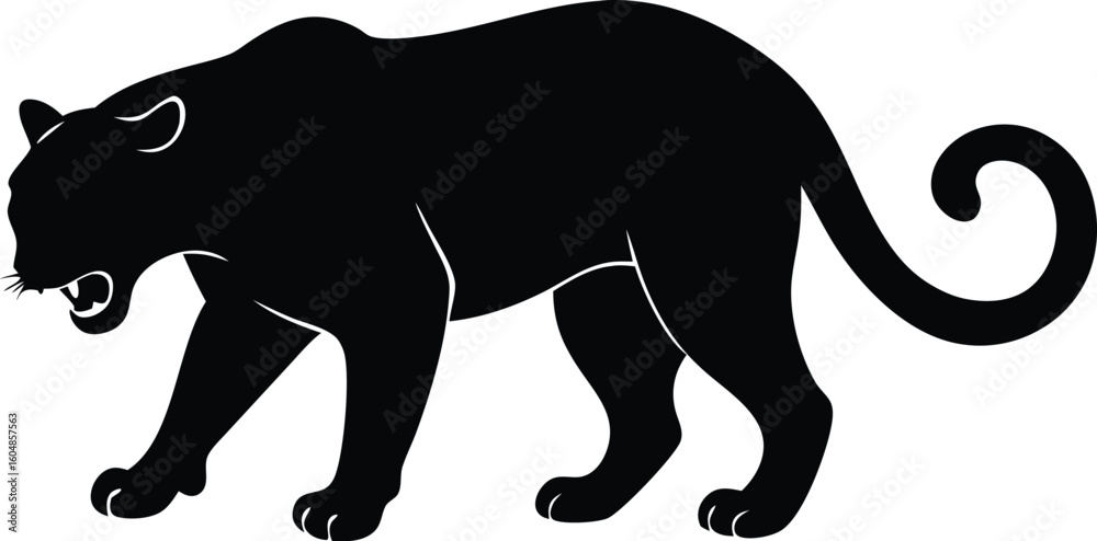 Obraz premium panther scratches silhouette vector