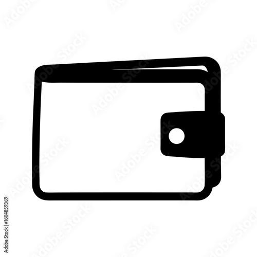 Stylized wallet icon with a secure closure representing financial security and transactions