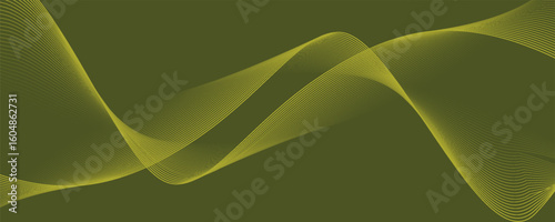 Black abstract backround with yellow curve line for backdrop or presentation