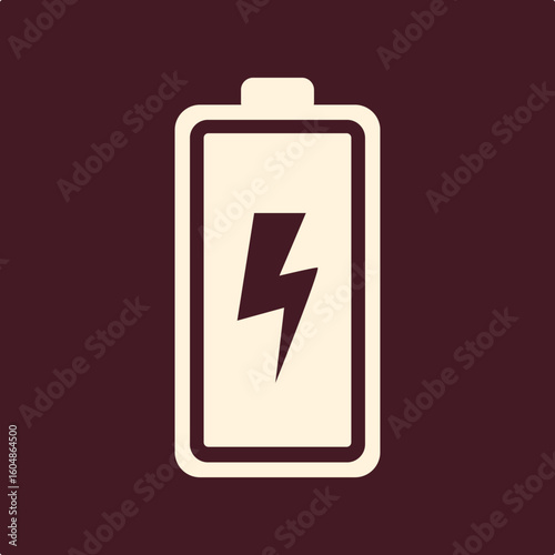 Battery charging trendy useful important vector Illustration design fascinating colorful background
