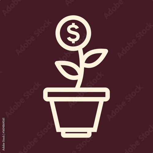 Money grow trendy useful important vector Illustration design fascinating colorful background