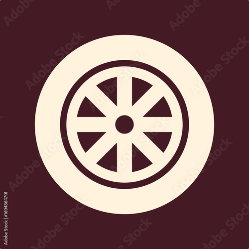 Tire Wheel trendy useful important vector Illustration design fascinating colorful background