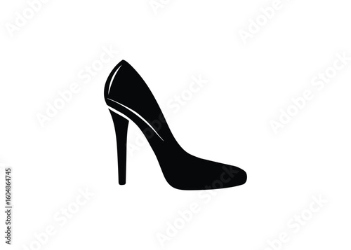 black high heel shoes