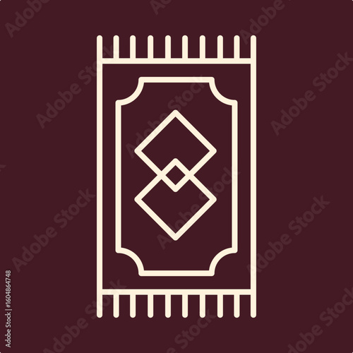 Prayer rug trendy useful important vector Illustration design fascinating colorful background