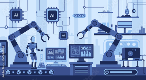 Robotic automation system with AI powering advanced manufacturing processes