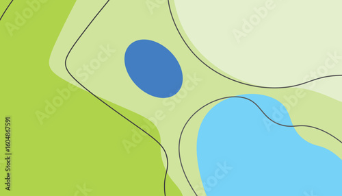Digital abstract illustration featuring flowing organic shapes and dynamic contour lines.