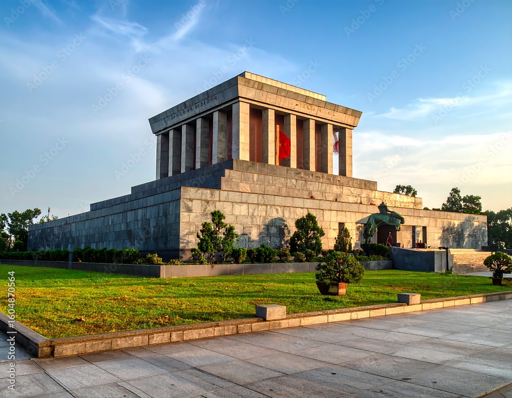 Fototapeta premium Majestic mausoleum in a park-like setting