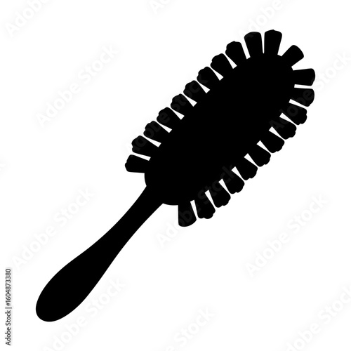 Silhouette of a Feather Duster Used for Cleaning and Dust Removal