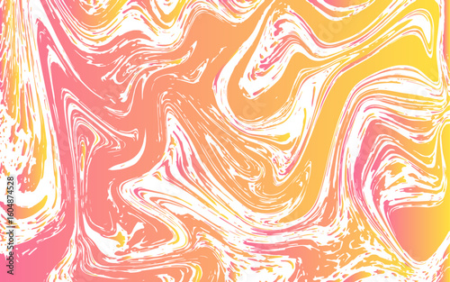 Abstract Orange Marble texture background. Orange and white mixing oil paint texture. Orange Marbleized Stripes With marble ink texture. Splash of paint. Colorful liquid. 