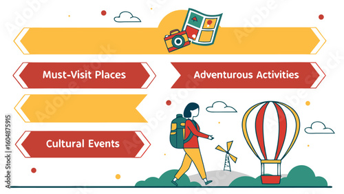 Explore the world with this infographic highlighting must visit places adventurous activities and cultural events for your next journey