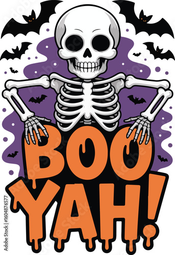 boo yah! halloween t-shirt graphic