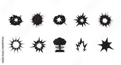explosions icon collection, war effect