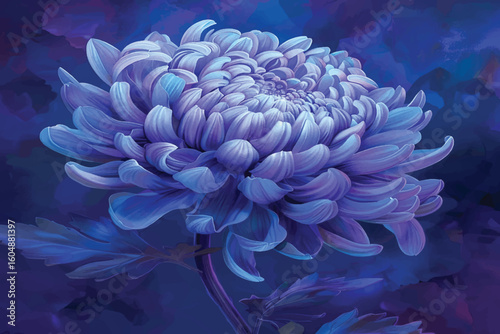 Lilac cyan dahlia  flower closeup. Macro. It can be used in website design and printing. Also good for designers. 