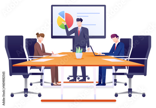 boardroom business meeting in office