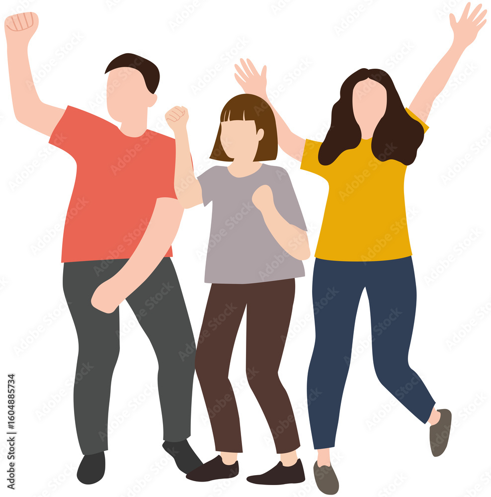 group of people cheering illustration group of people cheering illustration