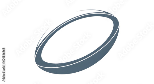 Abstract rugby ball symbol design on a white background concept illustration