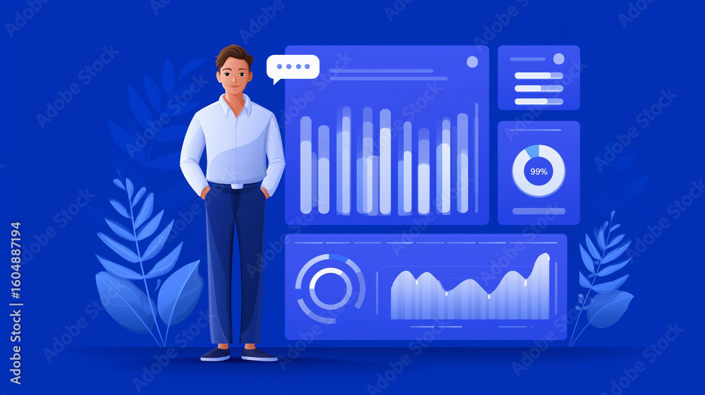 Obraz premium AI Driven Data Analytics for Marketing Campaign Insights