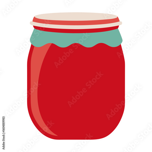 Jam Jar  icon featuring toast, eggs, coffee, and more. Perfect vector for food-themed design