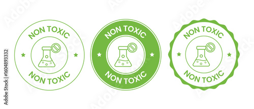 Non-Toxic Product Certification Seal Vector Set