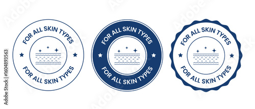 For All Skin Types Seal Vector Set