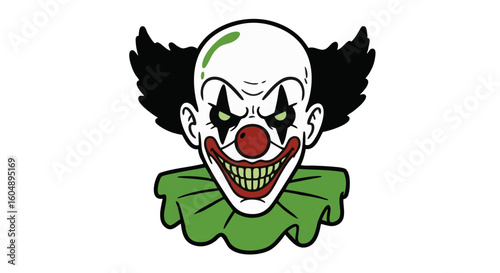 A Scary Clown Illustration.