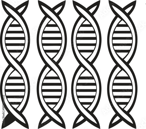 abstract patterns resembling a s silhouettes