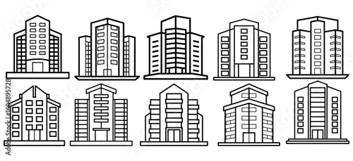 condominium line art collection