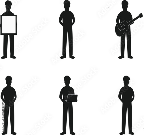 silhouettes of people performing silhouettes