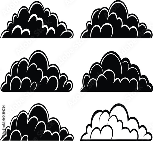 silhouettes of various types of silhouettes