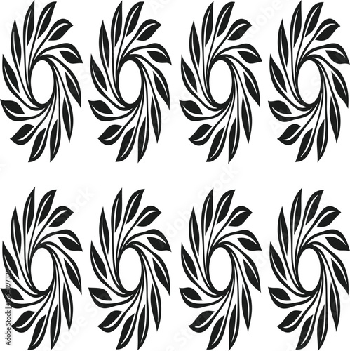 abstract patterns resembling a s silhouettes