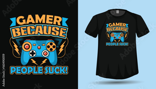 Gaming tshirt design graphics & vector