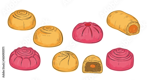 Delicious, colorful and various mooncakes, a delightful collection to tantalize the taste buds!
