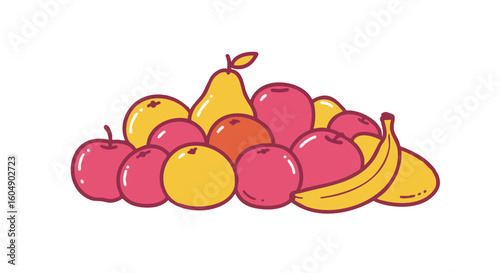 A collection of assorted colorful fruits, a healthy and appetizing still life.