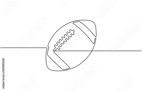 One continuous line drawing American football. sport concept, World cup Championship final play game sport competition outline vector illustration.