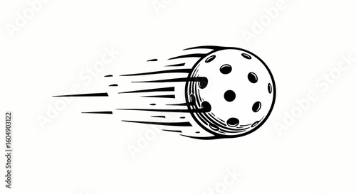 Dynamic Pickleball Motion Icon Fast Speed Action Sport Game