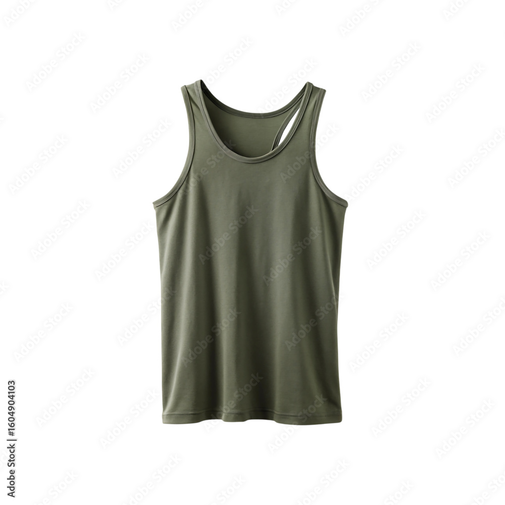 Green tank top apparel isolated on transparent background Green tank top apparel isolated on transparent background