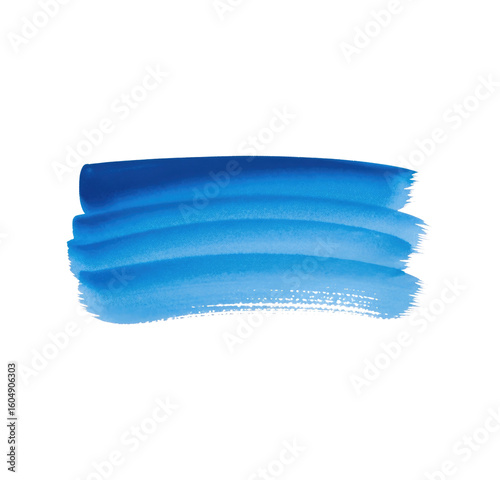 Hand Painted Blue Watercolor Rectangle for Art Design on transparent background PNG

