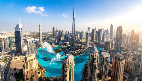 Panoramic view of modern city skyline