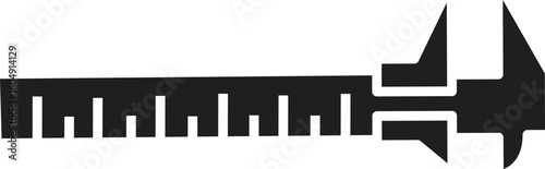 Digital caliper on a white background. Universal measuring device.