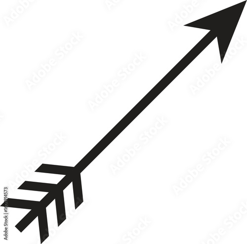 Bow and arrows isolated on white background. Archery or hunter tools