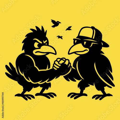 Crow Bros Vector Mascot Graphic for T-Shirts & Apparel