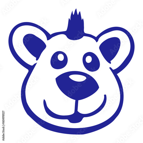 Bear Punk Mohawk Haircut Happy Cute Teddy Friendly